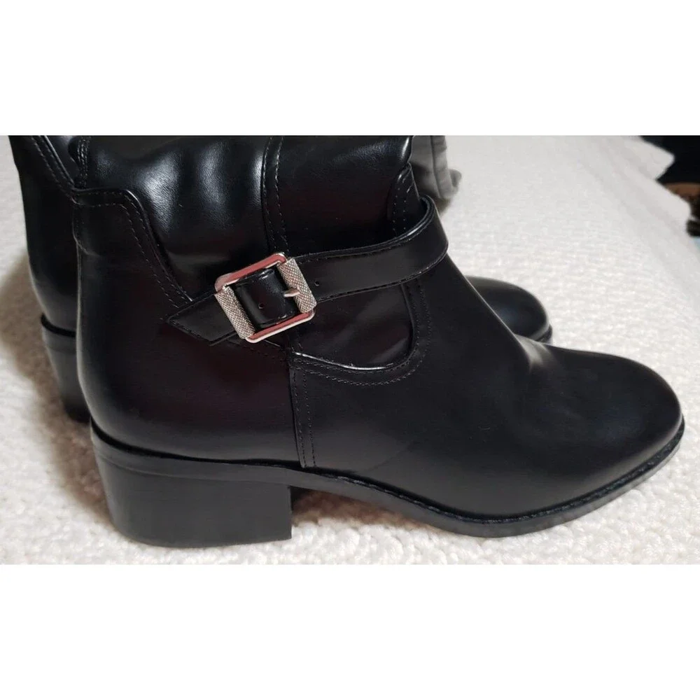New DV Dolce Vita Women's Elyse Over-The-Knee Buckle Block Heel Boot Sz 8